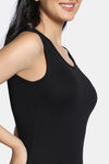 Zivame Knit Poly Thermal Spaghetti Top - Black Beauty — thumbnail 5